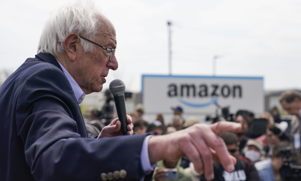 Workplace bully Sanders pressures Biden on Amazon unions: ‘The time for talk is over’